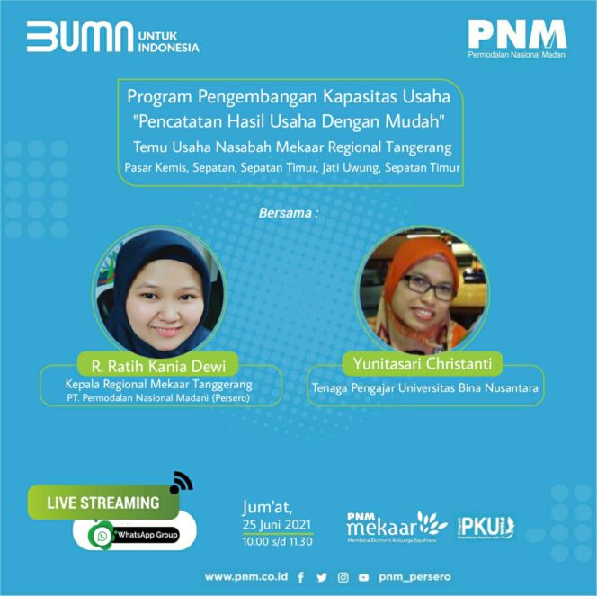 
					PT PNM Cabang Tangerang Gelar Seminar Daring Manfaat Miliki Laporan Keuangan