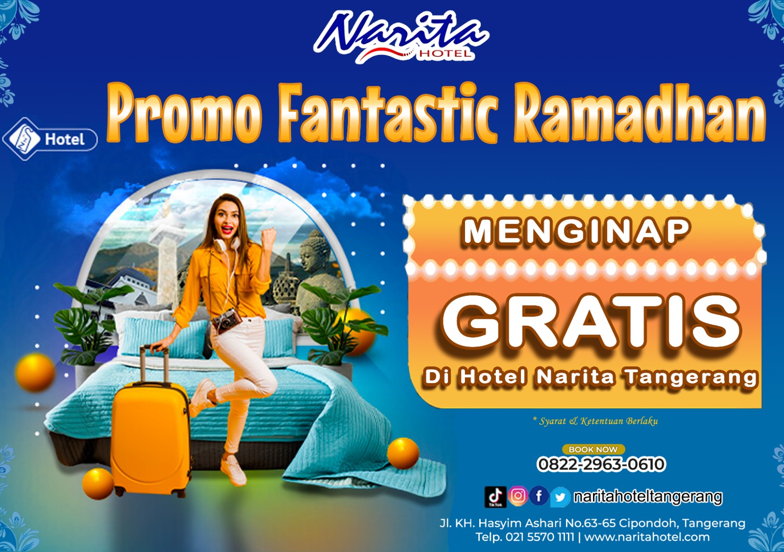 Bulan Ramadhan, Narita Hotel Tangerang Berikan Promo
Ramadhan Hampers, Ramadhan Buffet hingga Voucher Menginap Gratis