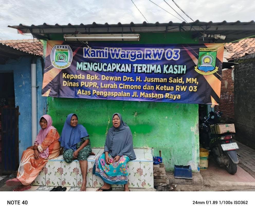 Dinas PUPR Kota Tangerang Lakukan Pengaspalan Jalan Mastam Raya di Cimone Karawaci