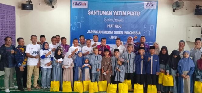 
					Rayakan milad ke-6 dan HPN 2026, JMSI Banten gelar santunan yatim.(ist)
