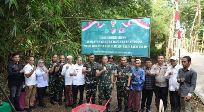 Kegiatan Groundbreaking Jembatan Garuda dan Gentengisasi yang dipimpin langsung Pangdam Jaya Mayjen TNI Deddy Suryadi, S.I.P., M.Si.,(ist) 

