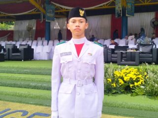 Gibran Ibnu Muhammad, anggota Paskibraka Kota Tangerang angkatan tahun 2025.(iwan)